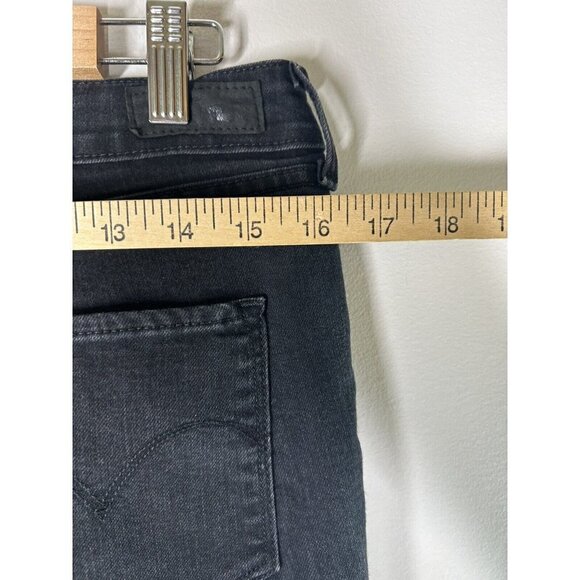 Levi's Women's Bold Curve Black Denim Mid Rise Straight Jeans Size 10/30 - Picture 8 of 10